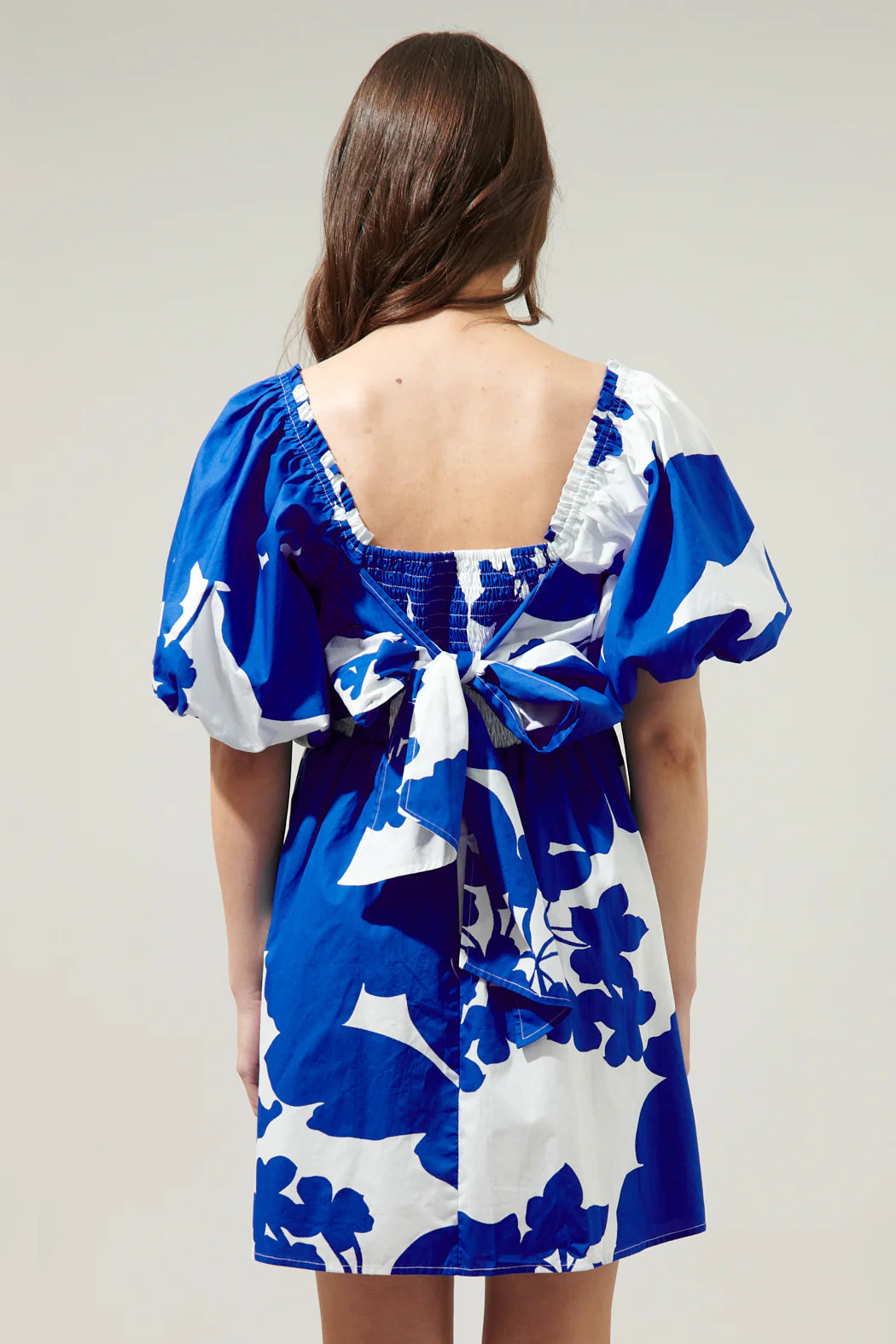 YAMI FLORAL PRINT MINI COTTON DRESS