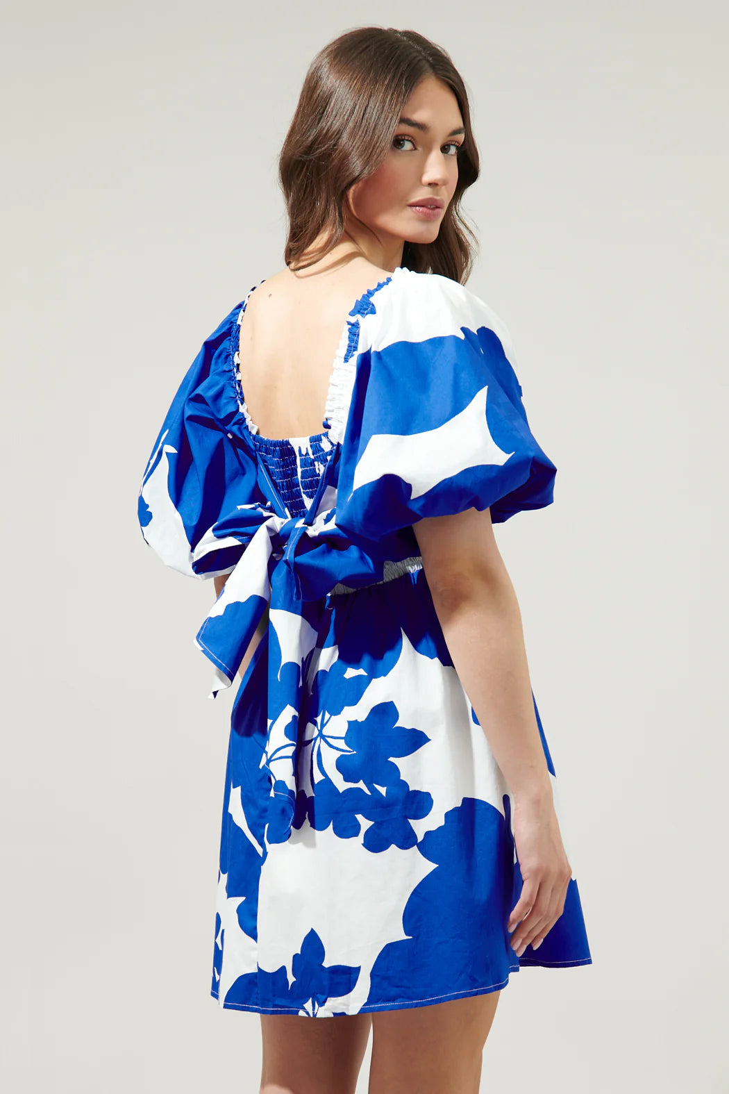 YAMI FLORAL PRINT MINI COTTON DRESS