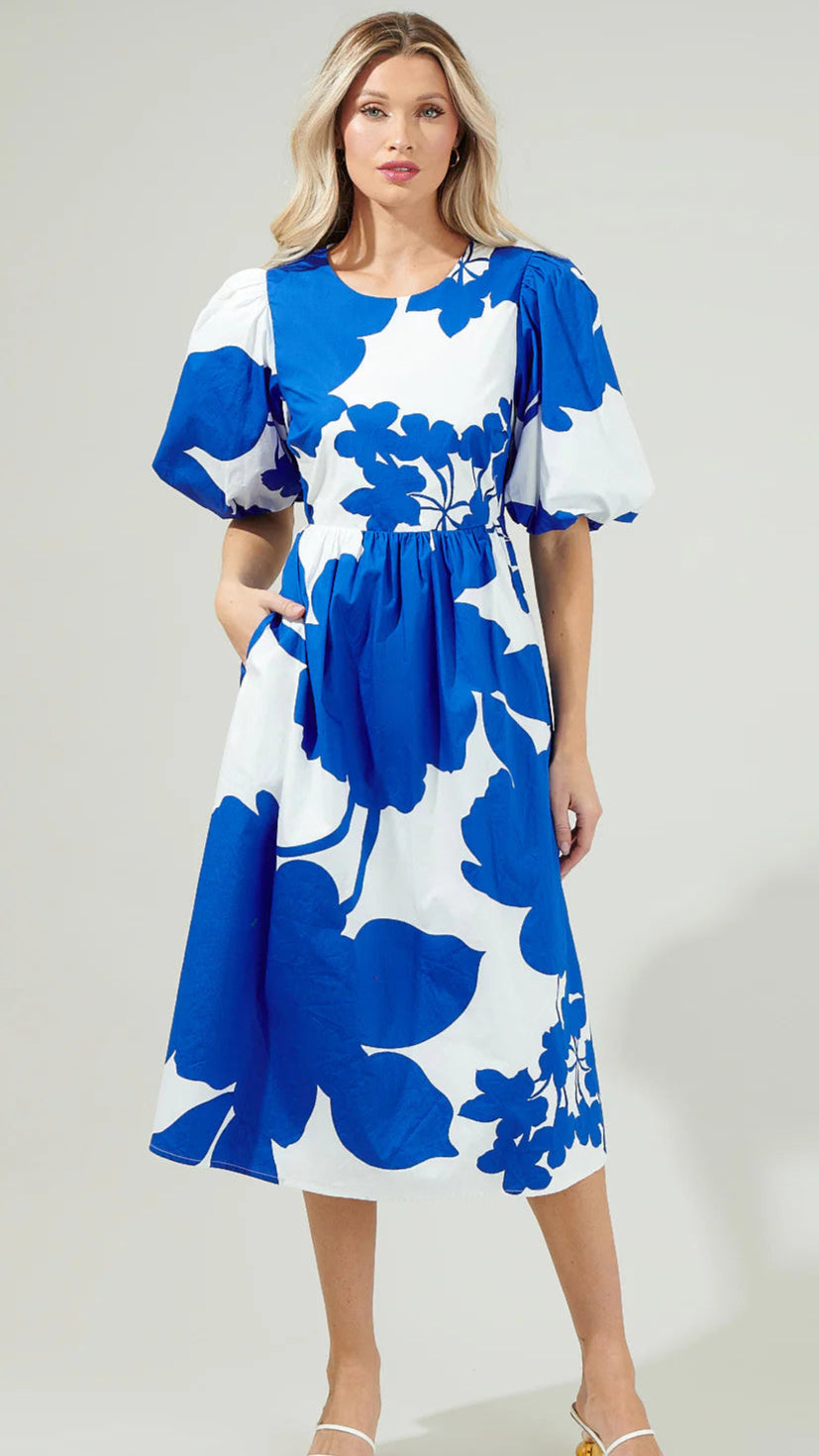 YAMI FLORAL PRINT COTTON DRESS