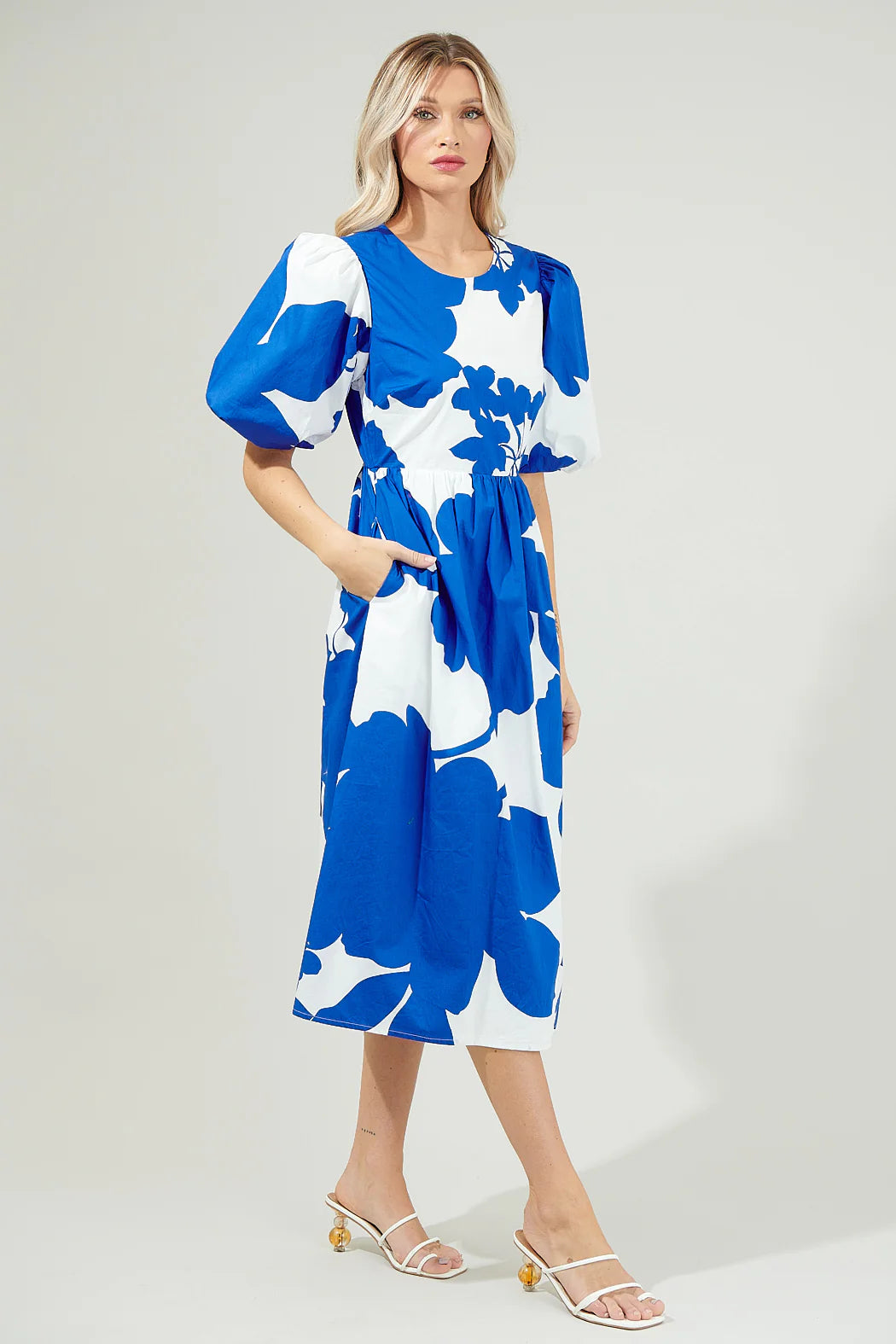 YAMI FLORAL PRINT COTTON DRESS