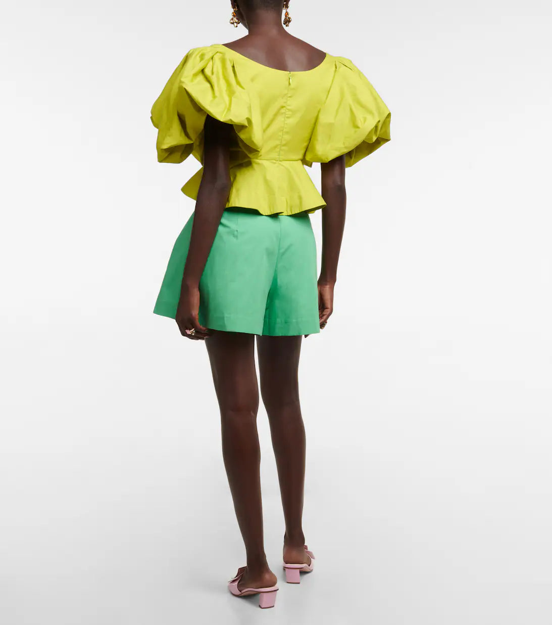 NEON PEPLUM TOP