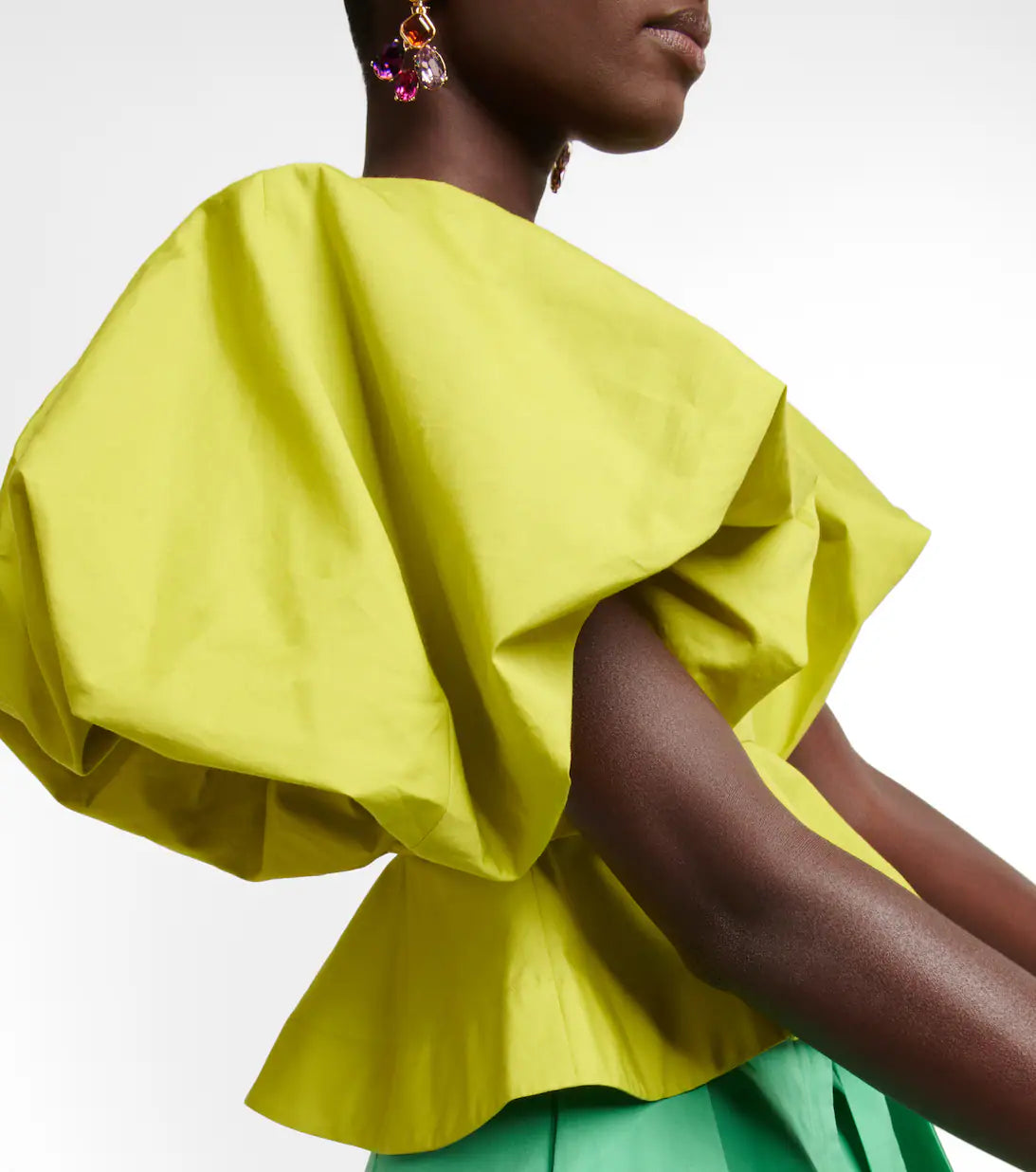 NEON PEPLUM TOP