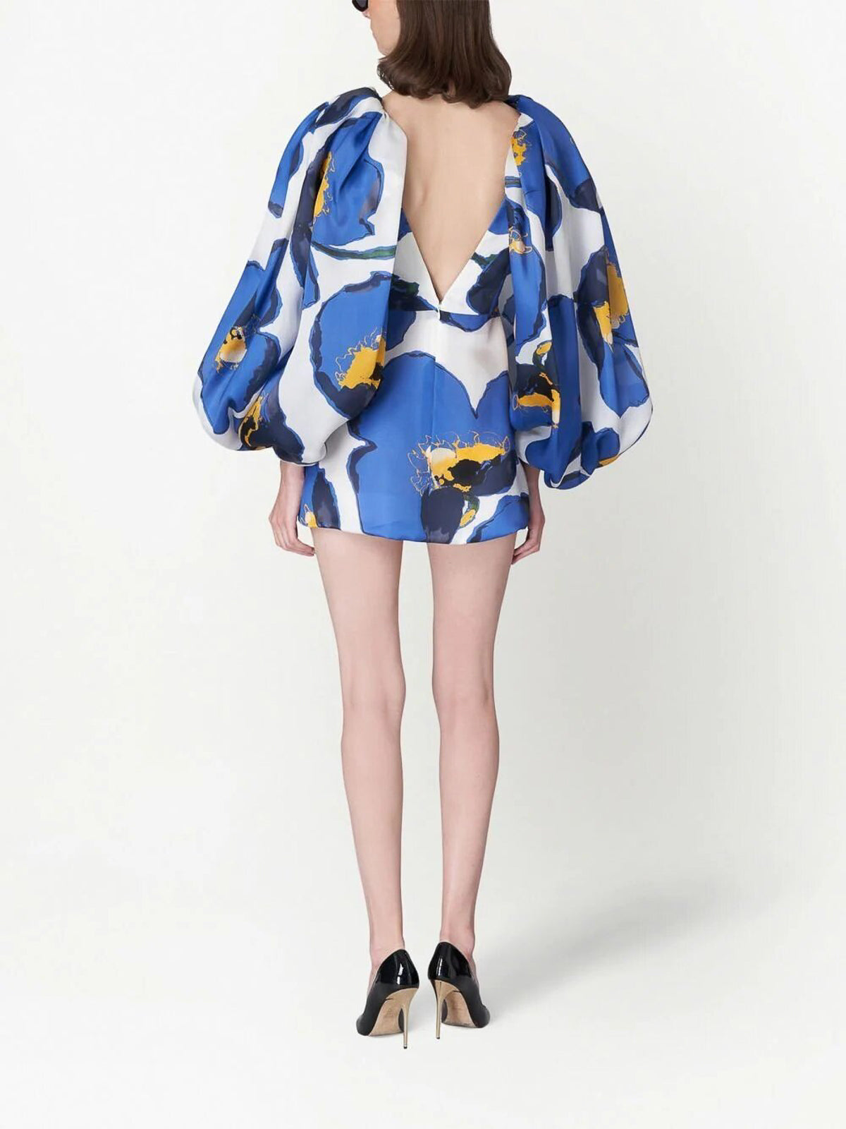 FLORAL BALOON SLEEVE DRESS