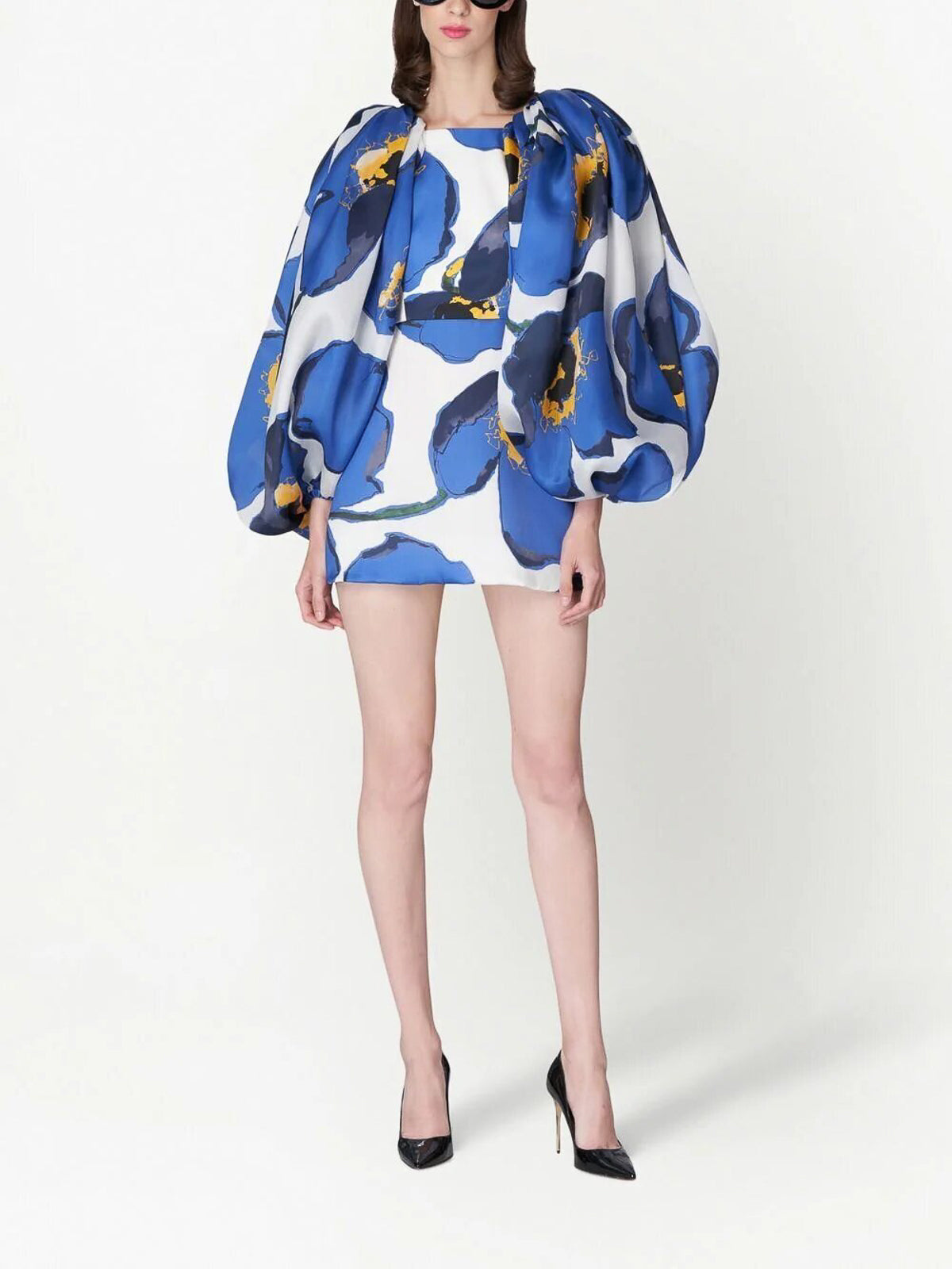 FLORAL BALOON SLEEVE DRESS