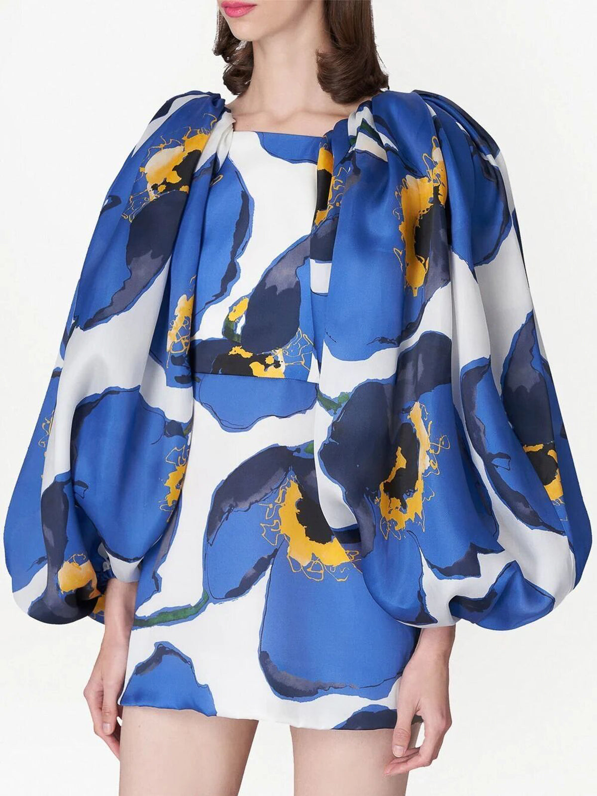 FLORAL BALOON SLEEVE DRESS