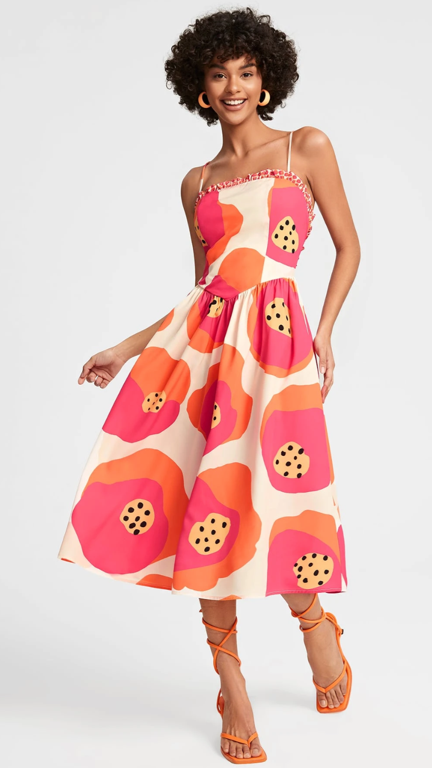 BUBBLE GUM PRINTED DRESS
