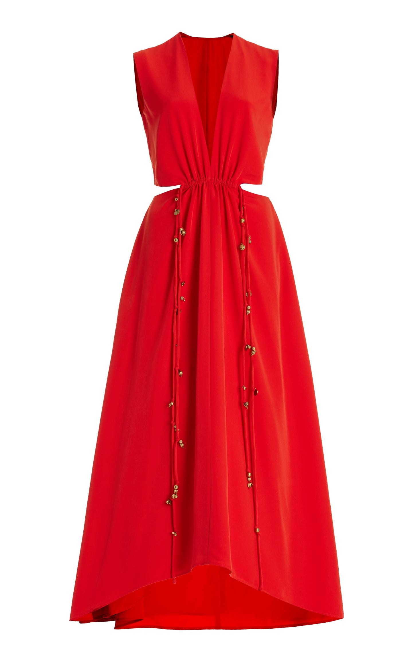 CUTOUT RED MINI DRESS
