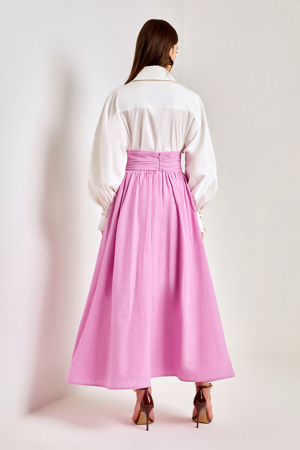 RED ROSE MAXI SKIRT