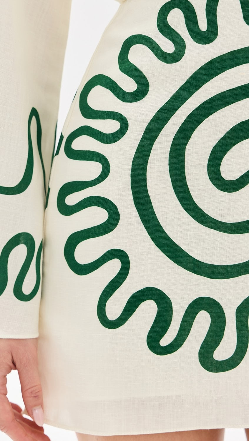 IVORY MUSE SPIRAL DRESS