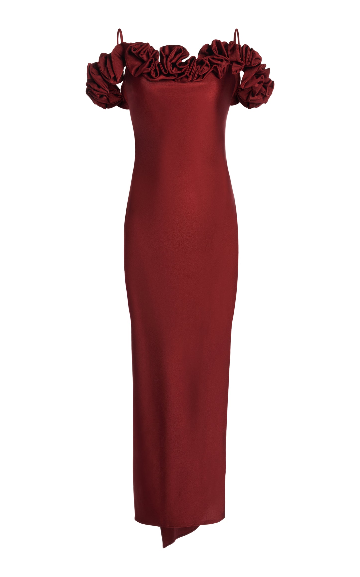 ROSETTE DETAIL MAXI DRESS