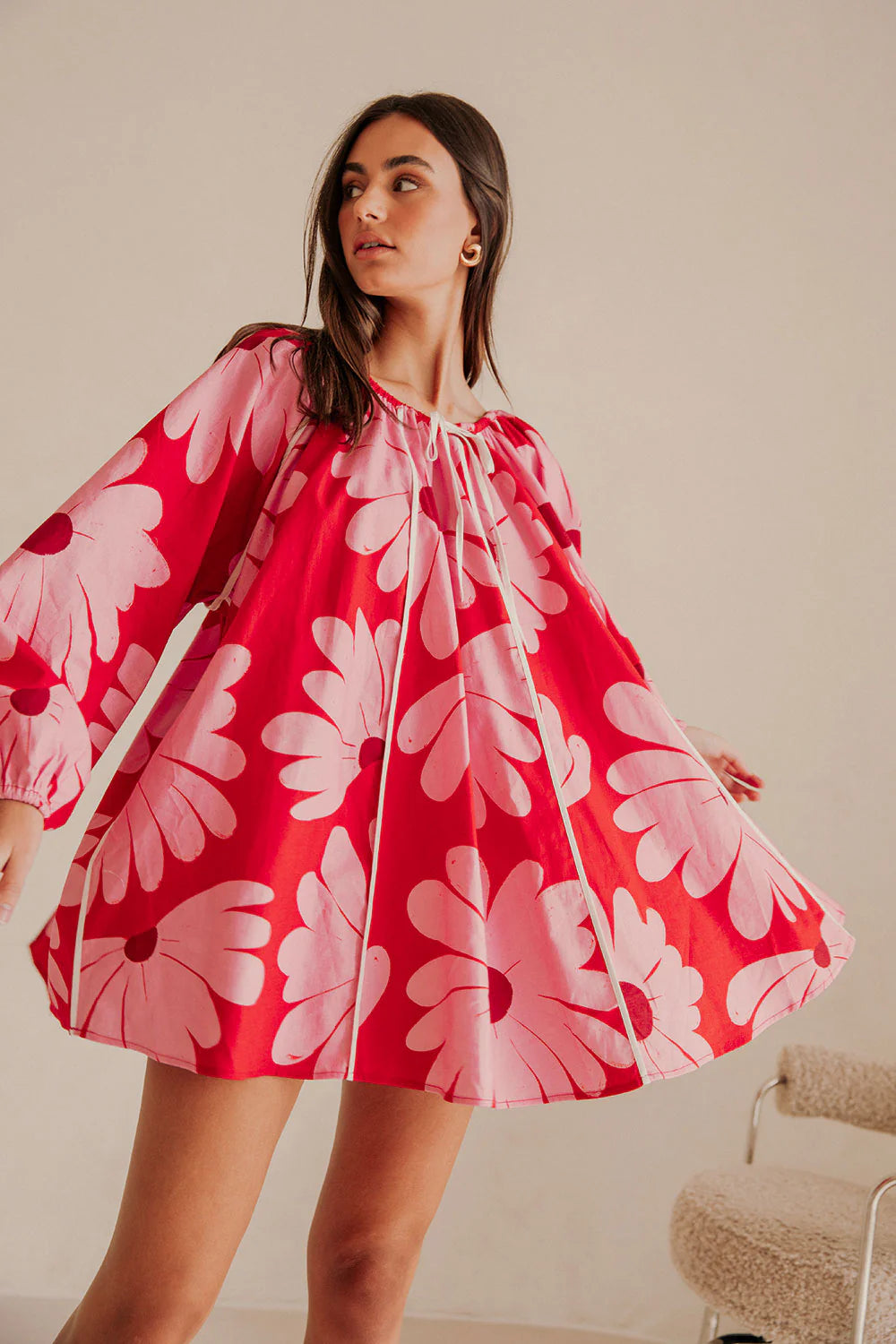 DAISY RED MINI DRESS