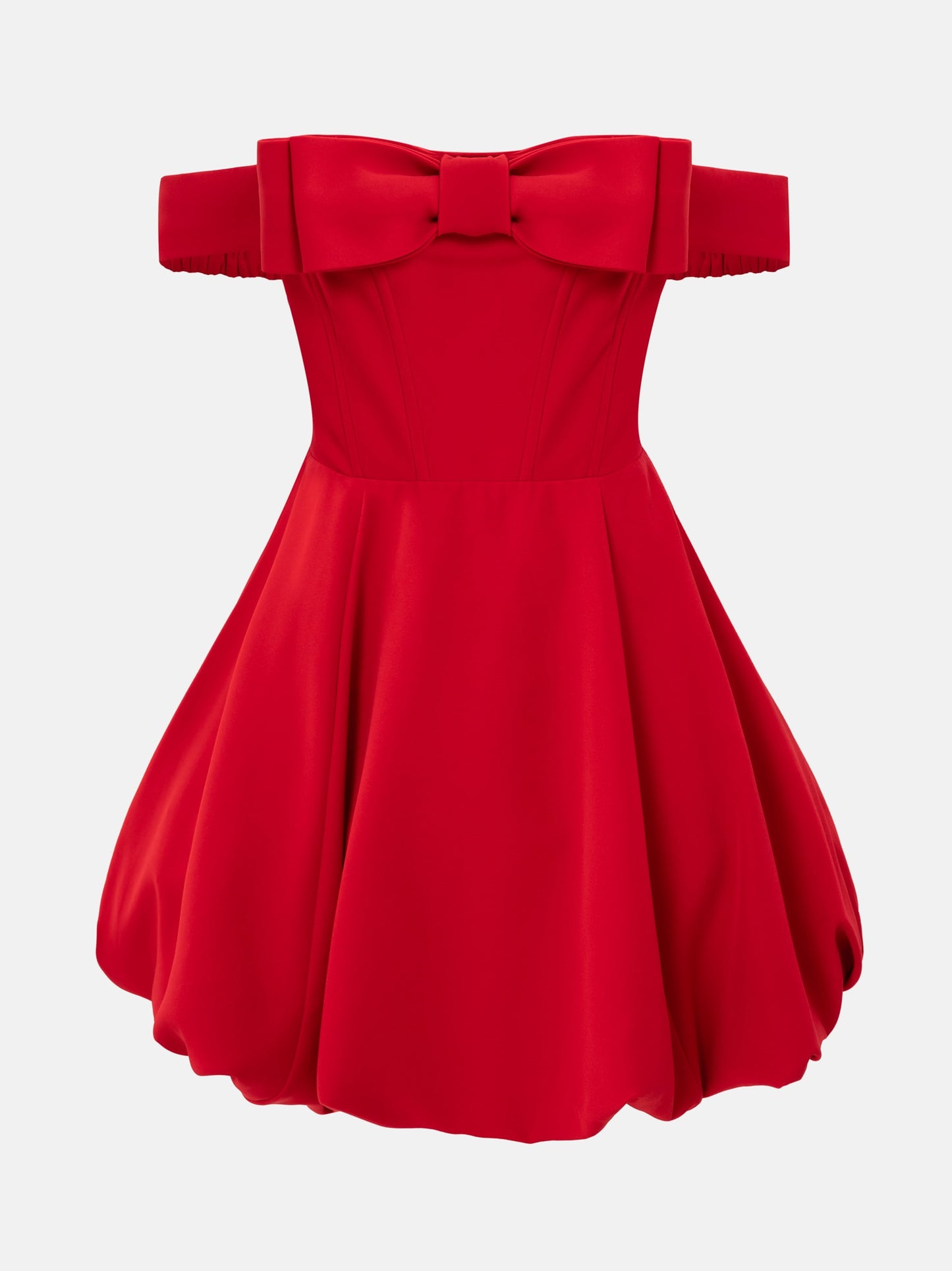 RED MINI BOW DRESS