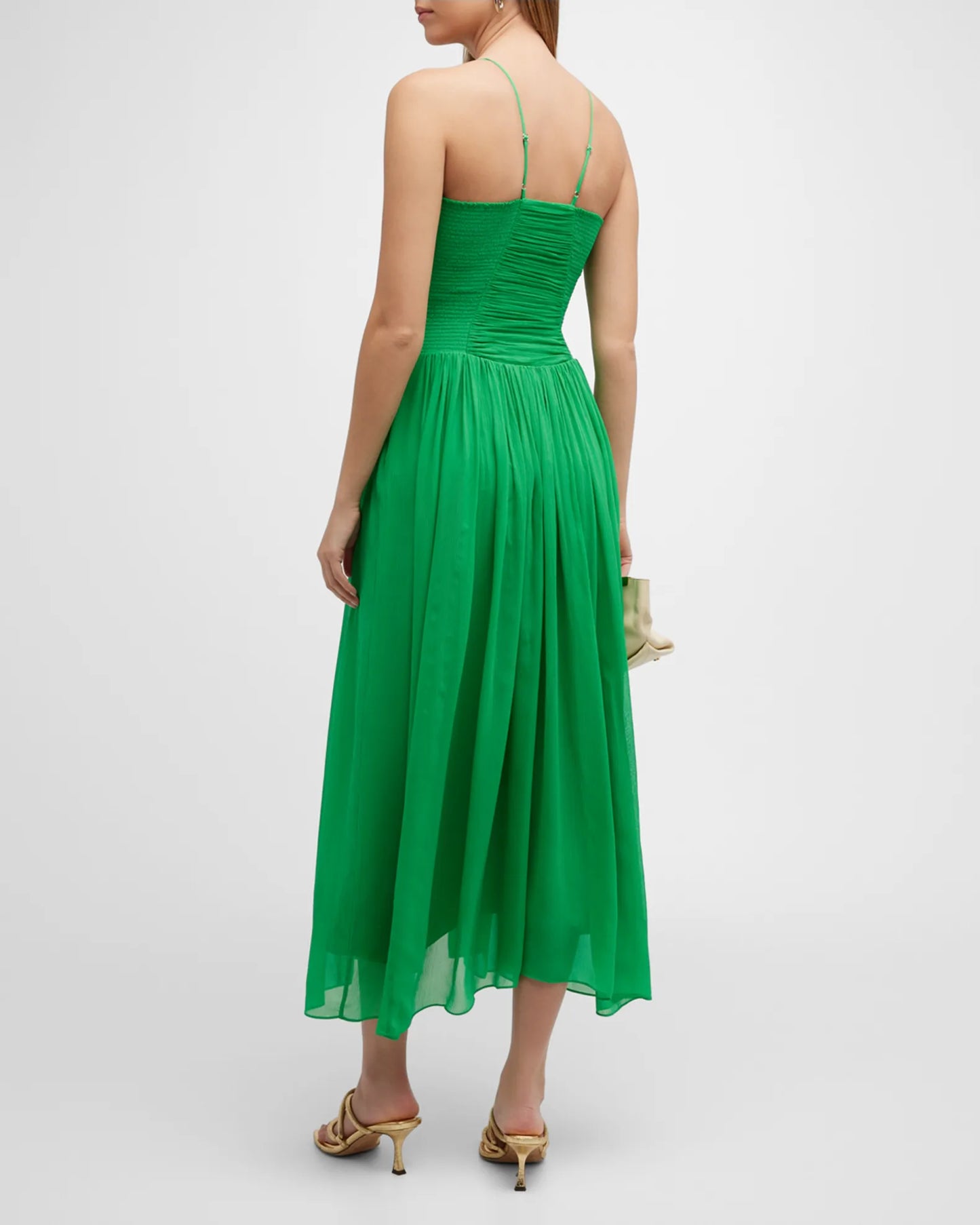 RUMI RUCHED MIDI DRESS