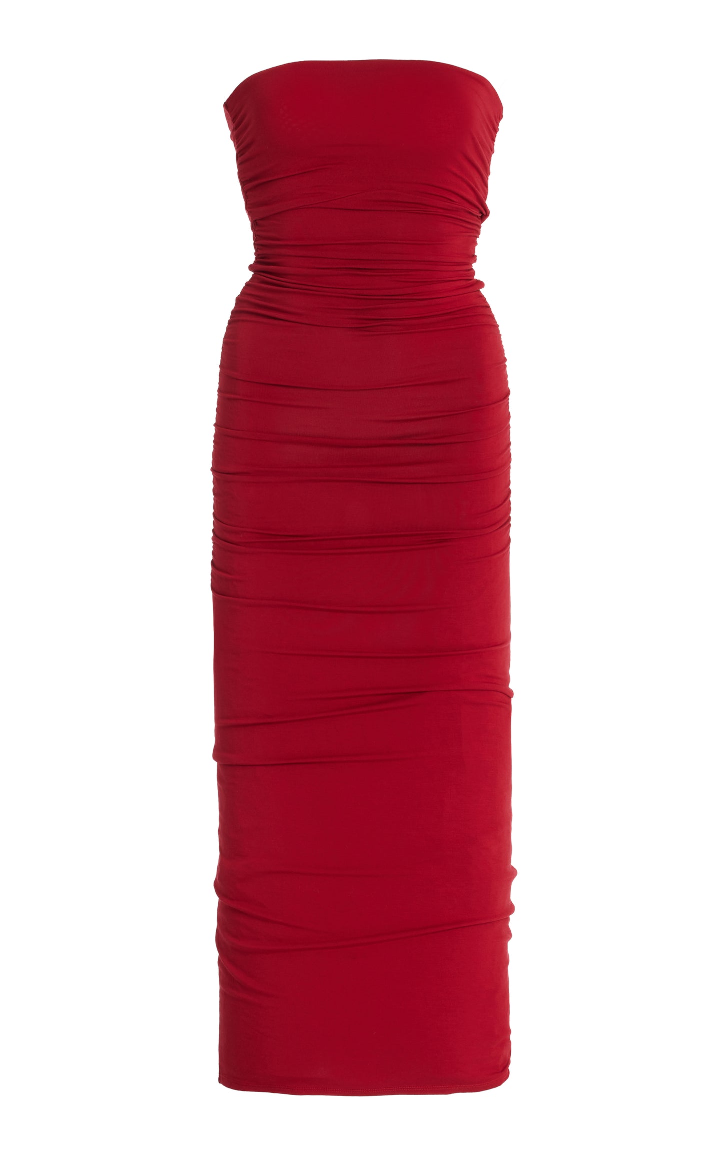 STRAPLESS JERSEY MAXI DRESS