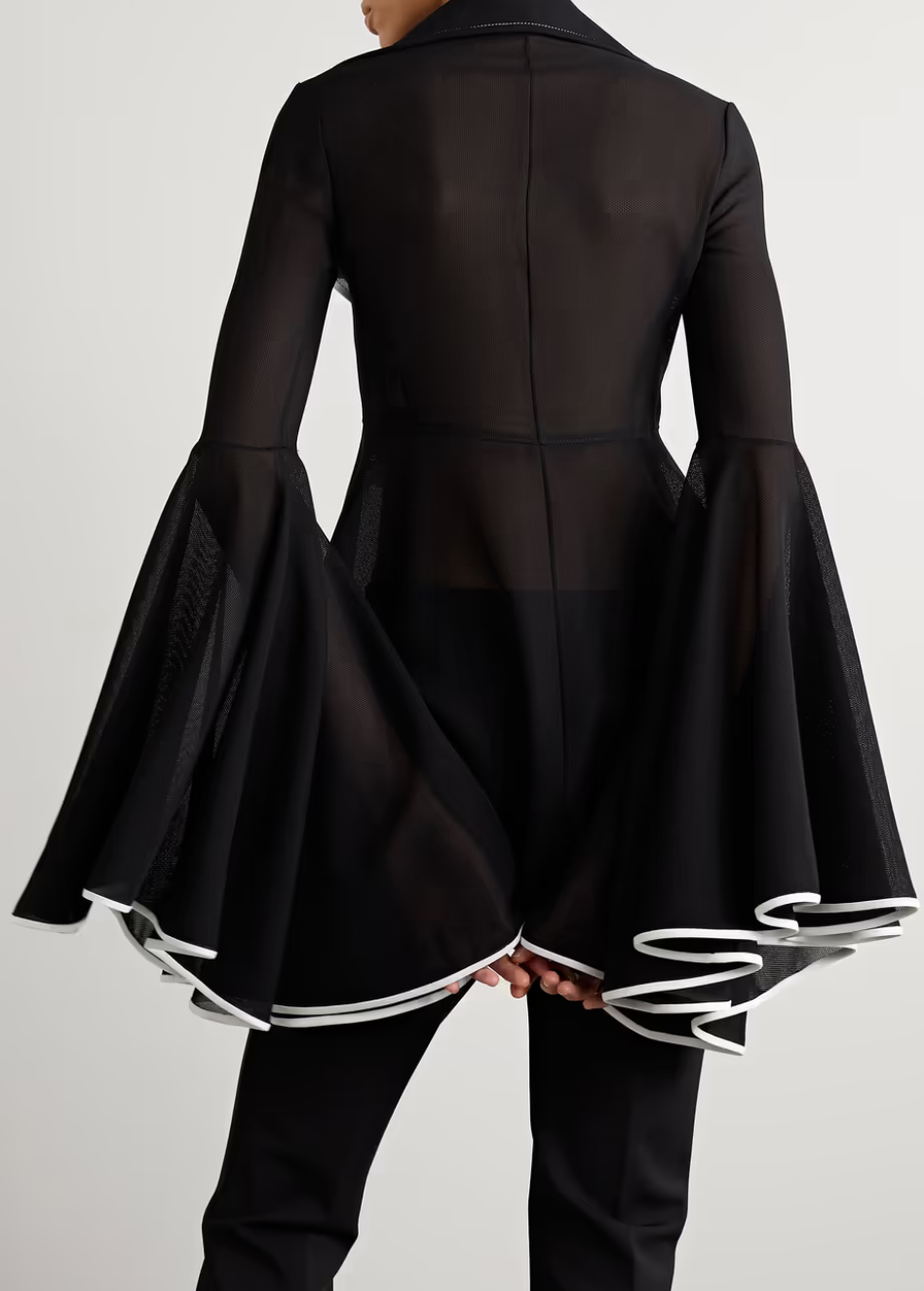 RUFFLE NECK TOP