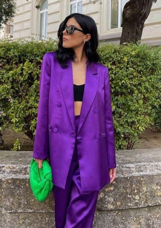 SATIN BLAZER DRESS