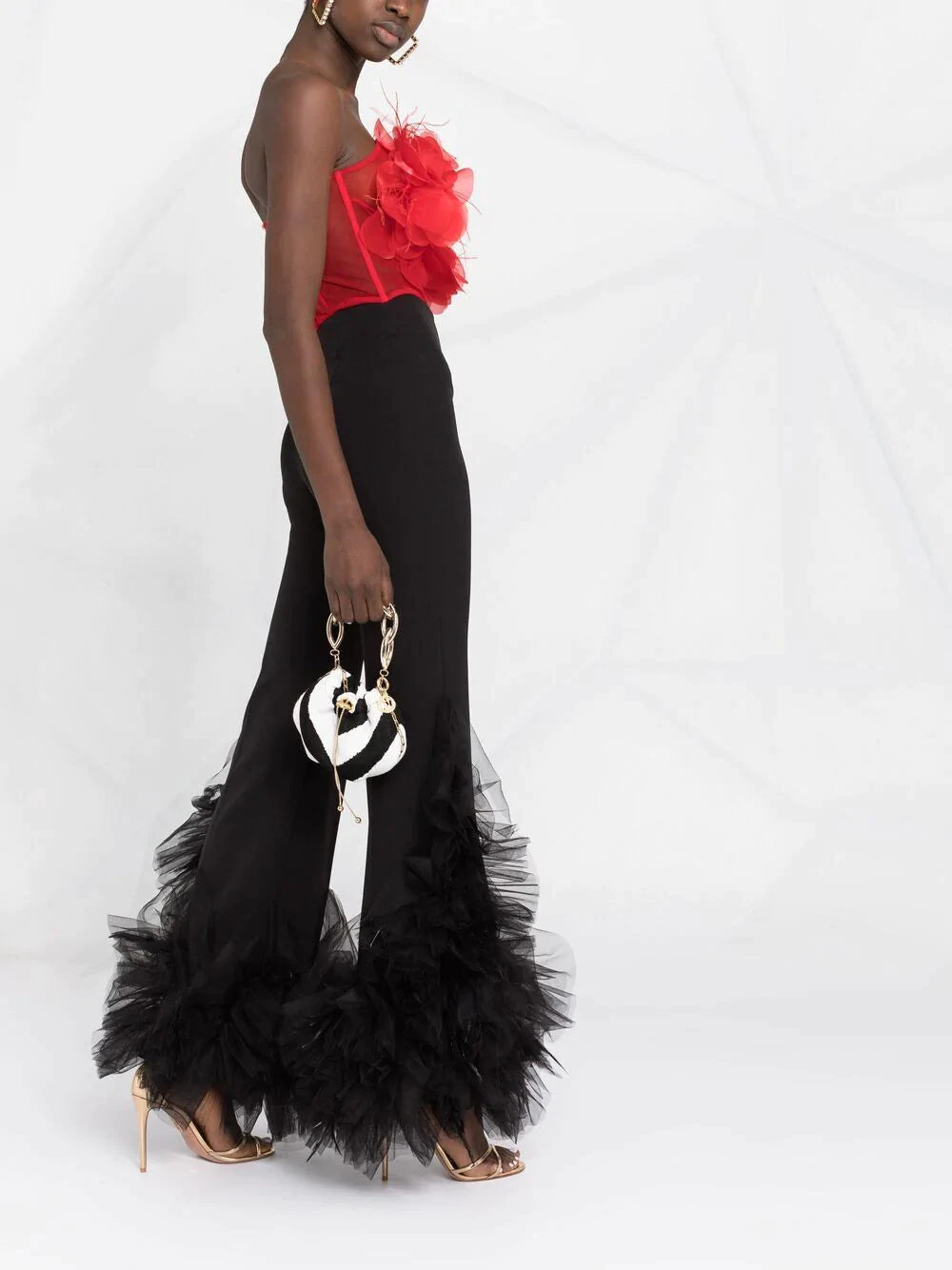 BLACK TULLE PANTS