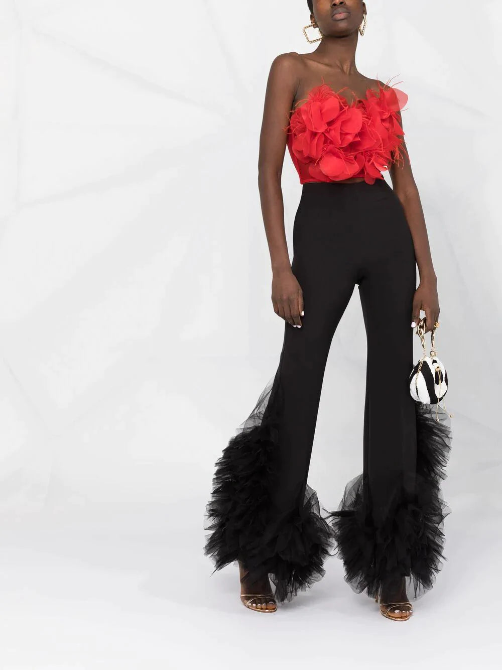 BLACK TULLE PANTS