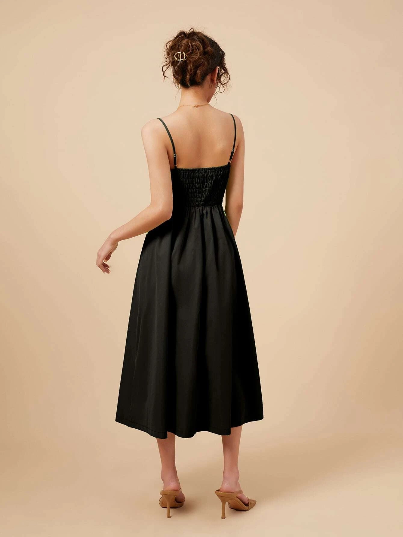 BLACK CAMI DRESS