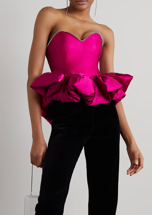 Neon pink hot sale peplum top