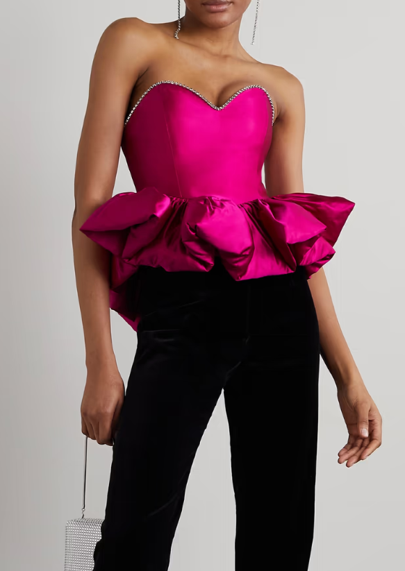 HOT PINK PEPLUM TOP