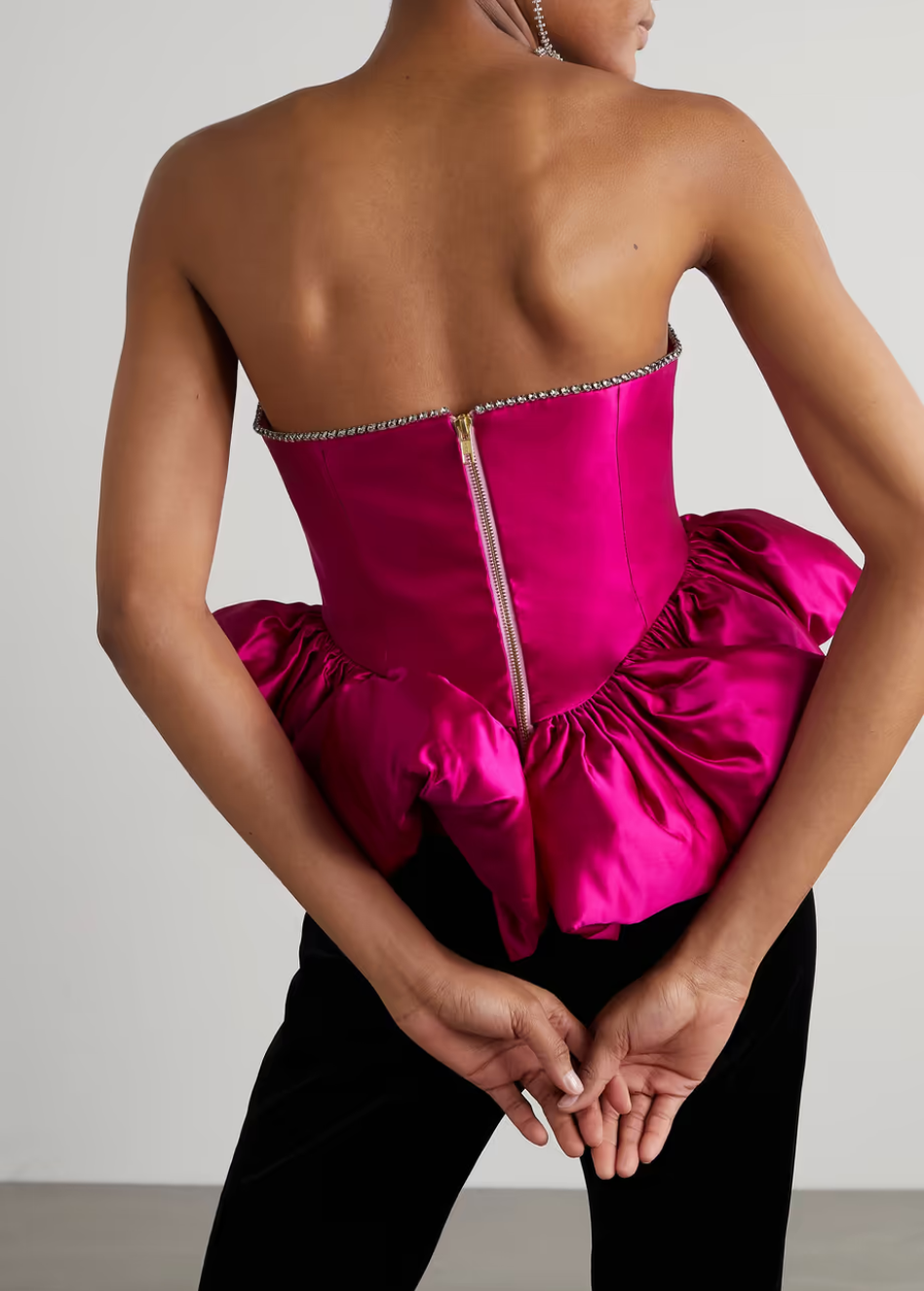 HOT PINK PEPLUM TOP