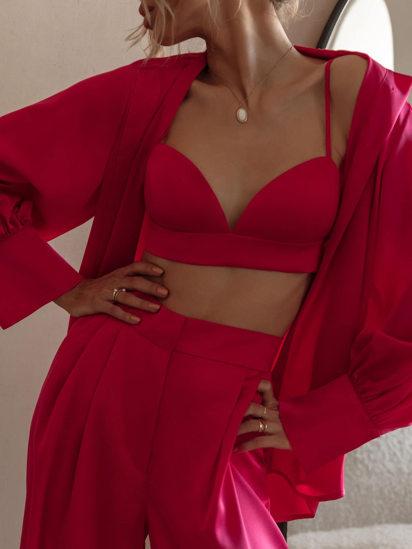 3 PIECE SATIN DRESS