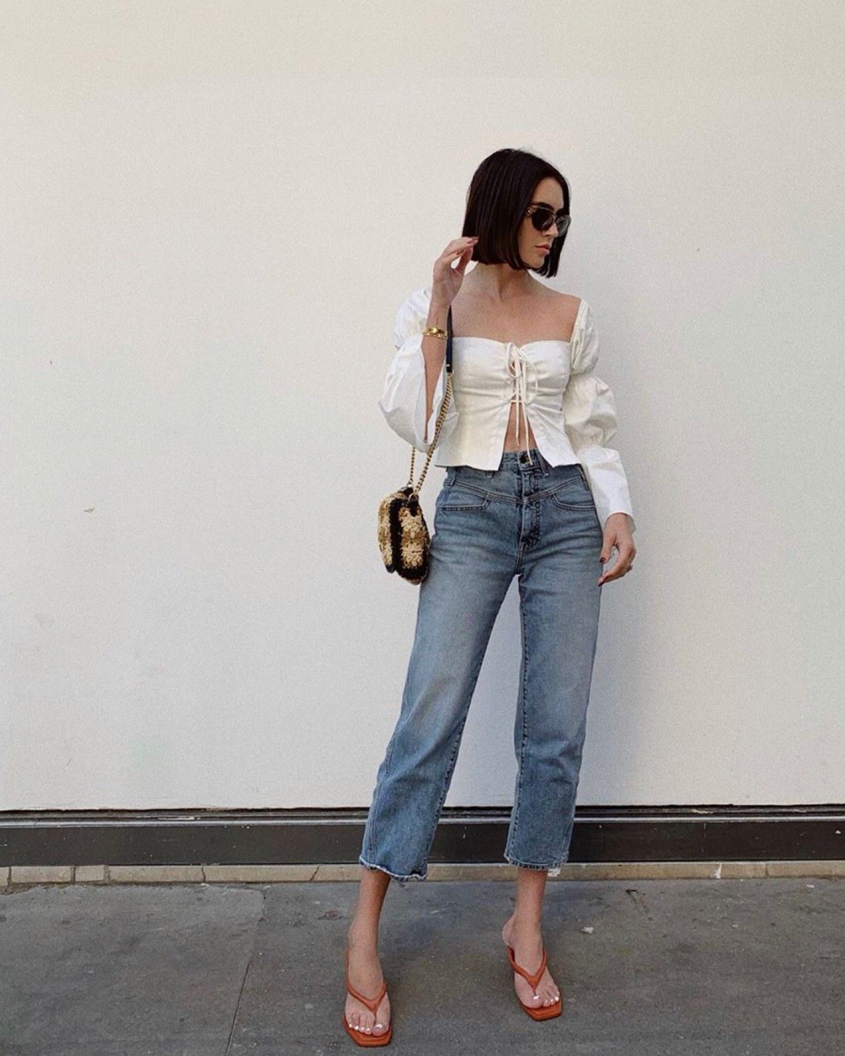 COTTON PUFF SLEEVE TOP