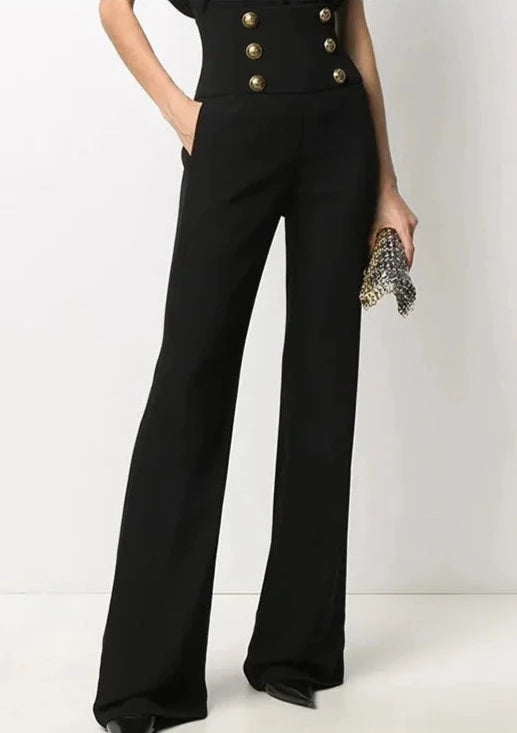 HIGH WAIST BUTTON UP PANTS
