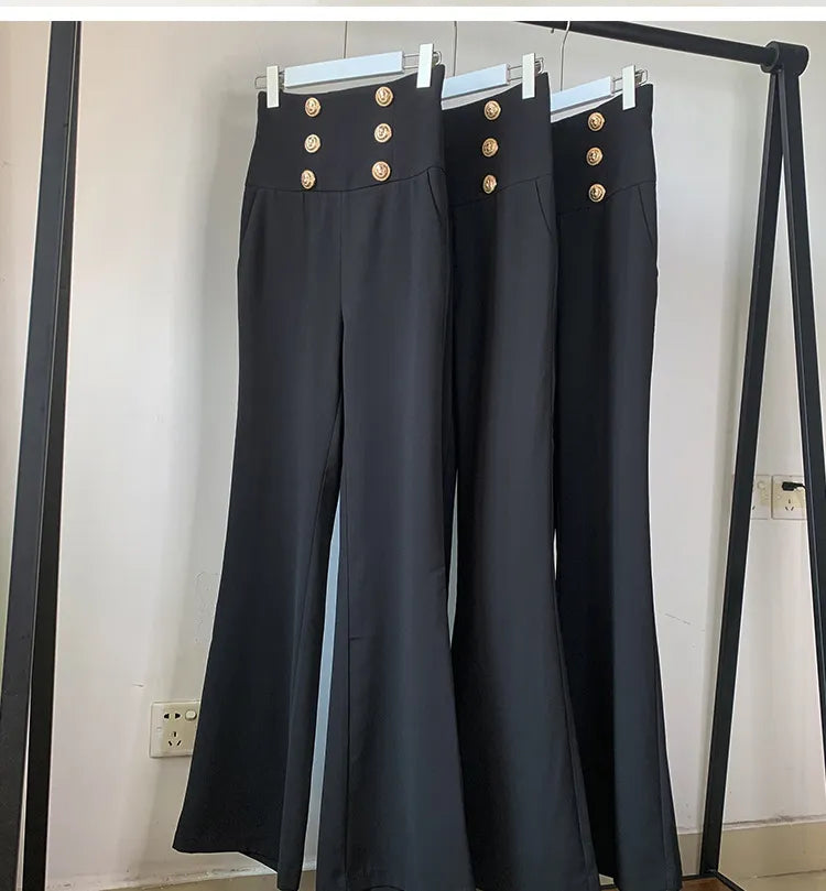 HIGH WAIST BUTTON UP PANTS