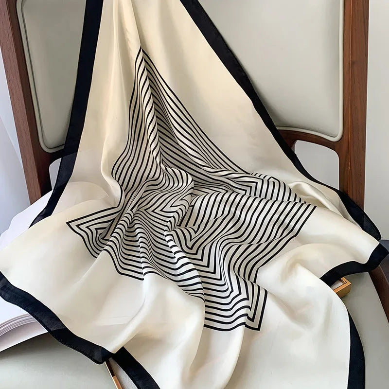 GEOMETRIC SILK SCARF
