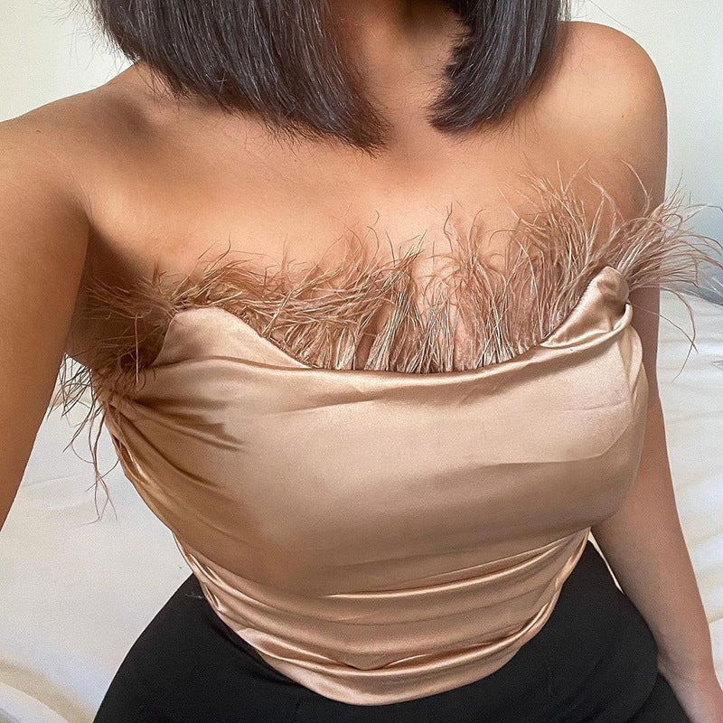 CHAMPAGNE FUR TOP
