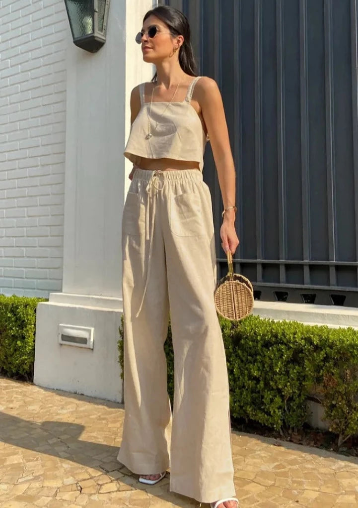 COTTON CASUAL TWO PIECE SET