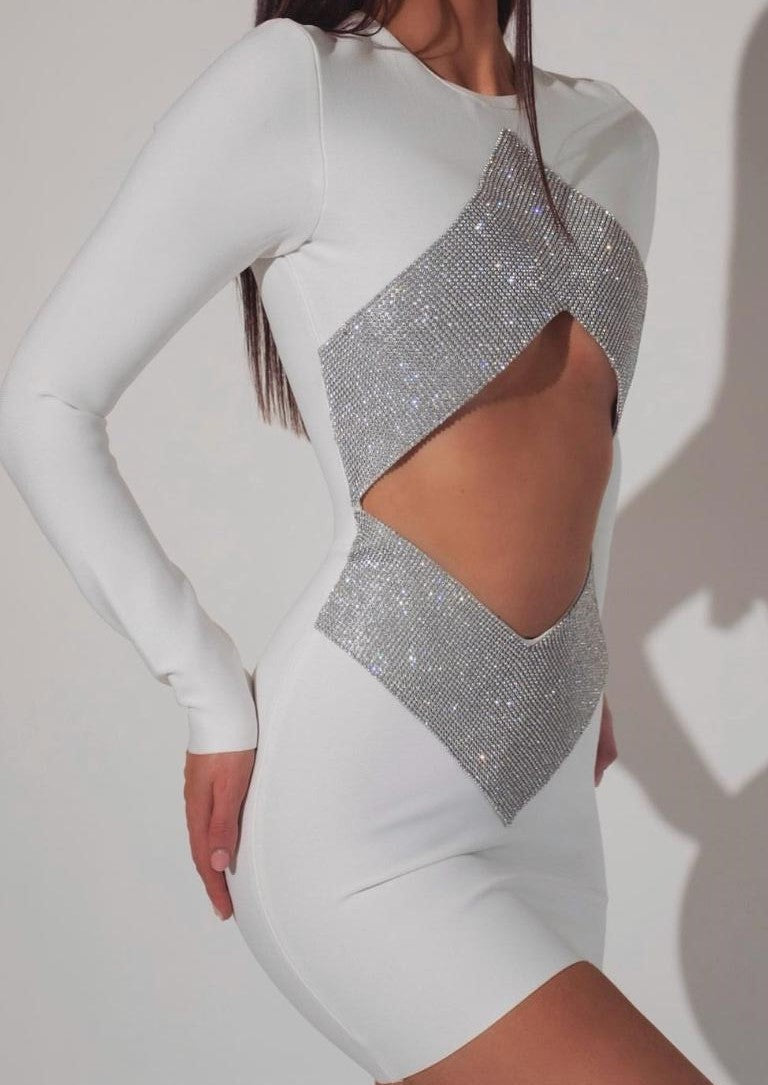 VESTIDOS RHINESTONE DRESS