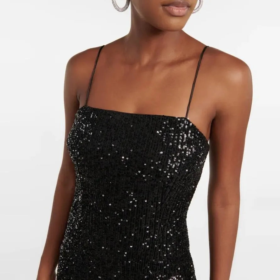 SEQUIN FEATHER PARTY DRESS