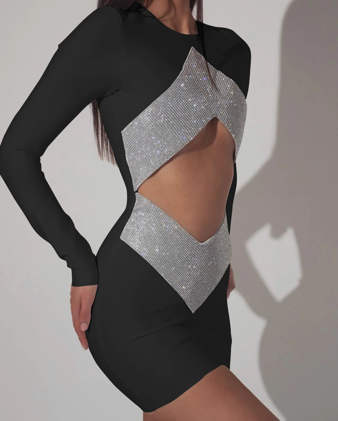 VESTIDOS RHINESTONE DRESS