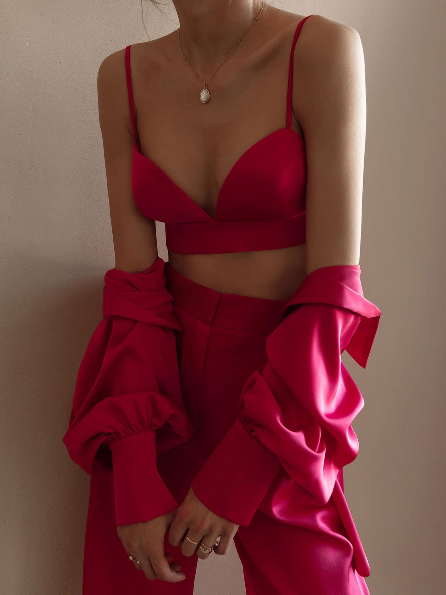 3 PIECE SATIN DRESS