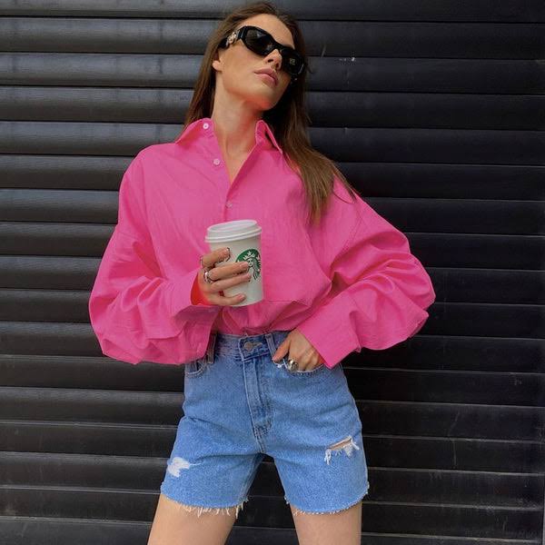 BUTTON UP OVERSIZED SHIRT
