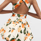 TANGERINE ORANGE PRINT BUBBLE DRFESS