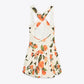 TANGERINE ORANGE PRINT BUBBLE DRFESS
