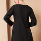 FLOWER EMBROIDERED A-LINE DRESS