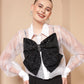 STATEMENT SHEER ORGANZA SHIRT WITH BOW
