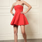 SCARLET STARLIGHT STRAPLESS MINI DRESS