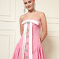 BLUSH ELEGANCE STRAPLESS MINI DRESS