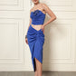 DRAPED SKIRT WITH EMBELLISHED TOP SET