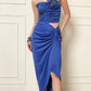 DRAPED SKIRT WITH EMBELLISHED TOP SET