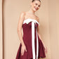 CHERRY BOW TIE CAMILE DRESS
