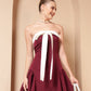 CHERRY BOW TIE CAMILE DRESS