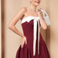 CHERRY BOW TIE CAMILE DRESS