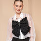 STATEMENT SHEER ORGANZA SHIRT WITH BOW